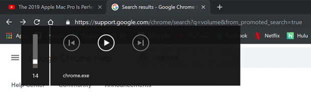 De vervelende chrome.exe volume pop-up in Google Chrome