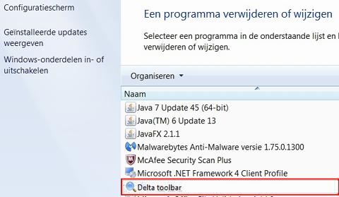 Verwijderen-Wijzigen-Delta-Homes