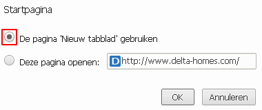 chrome-startpagina-delta-homes
