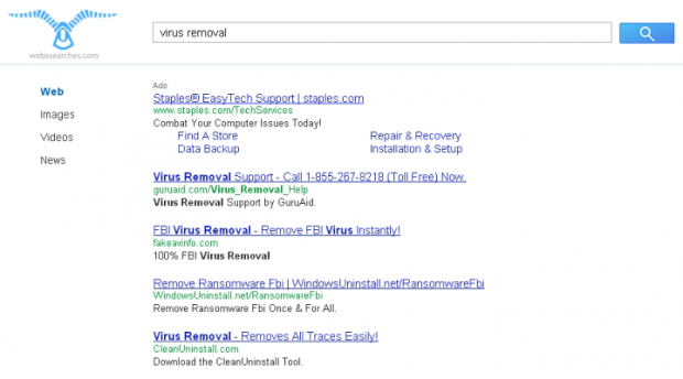 Webssearches advertenties